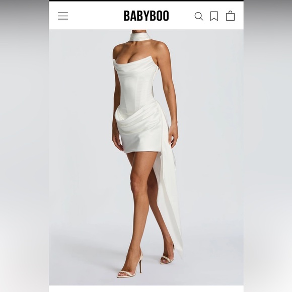 Babyboo Mona Mini Dress (Ivory) - Picture 4 of 6